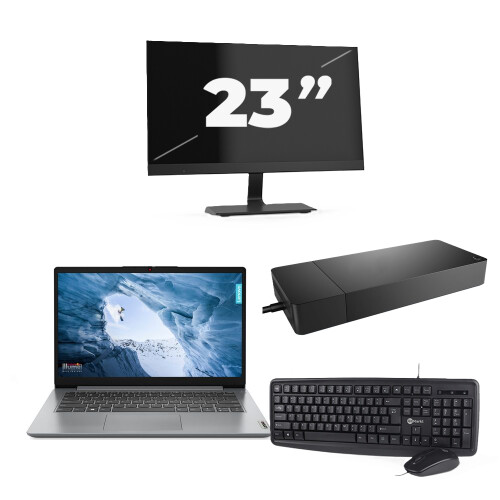 Lenovo ThinkPad T14 Gen 1 - Intel Core i5-10e Generatie - 14 inch - 8GB RAM - 256GB SSD - Windows 11 Home + 1x 23 inch Monitor