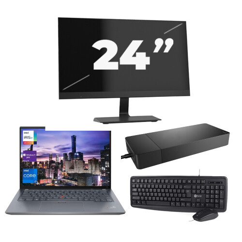 Lenovo Thinkpad X13 Gen 2 - Intel Core i5-11e Generatie - 13 inch - 16GB RAM - 256GB SSD - Windows 11 + 1x 24 inch Monitor