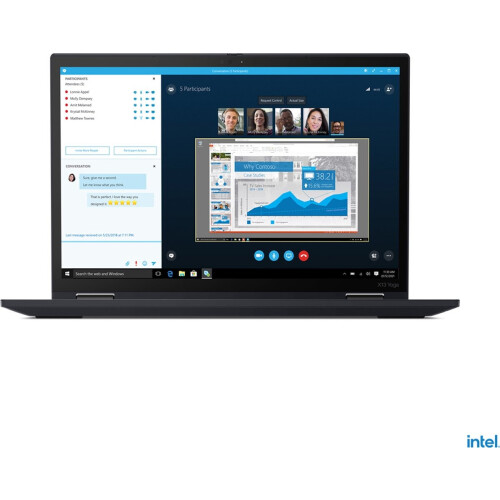 Lenovo ThinkPad X13 Yoga Gen 2 (Intel) Intel® Core™ i5 i5-1135G7 Hybride (2-in-1) 33,8 cm (13.3") Touchscreen WUXGA 16 GB LPDDR4x-SDRAM 256 GB SSD Wi-Fi 6 (802.11ax) Windows 11 Pro Engels Zwart