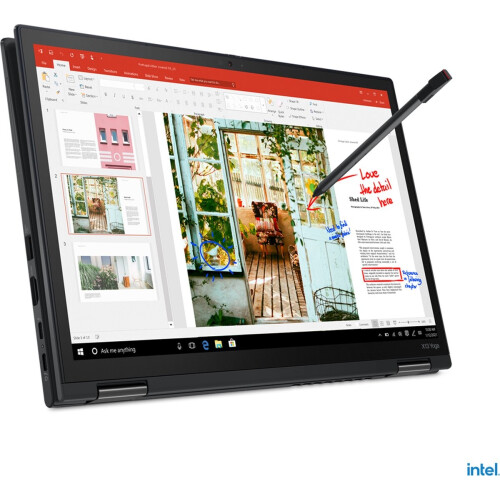 Lenovo ThinkPad X13 Yoga Gen 2 (Intel) Intel® Core™ i5 i5-1135G7 Hybride (2-in-1) 33,8 cm (13.3") Touchscreen WUXGA 16 GB LPDDR4x-SDRAM 256 GB SSD Wi-Fi 6 (802.11ax) Windows 11 Pro Engels Zwart