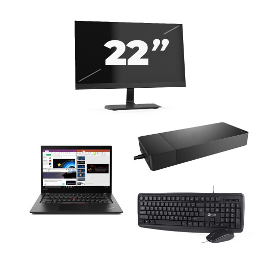 Lenovo ThinkPad X395 - AMD Ryzen 5 PRO 3500U - 13 inch - 8GB RAM - 256GB SSD - Windows 11 Home + 1x 22 inch Monitor