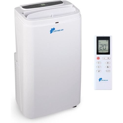 Lifetime Air Mobiele Airco - Airconditioning, Luchtontvochtiger en Ventilator - Luchtkoeler met Afvoerslang - Aircooler 65dB - Air Conditioner tot 78m2 - Afstandsbediening en Timer - 12000BTU