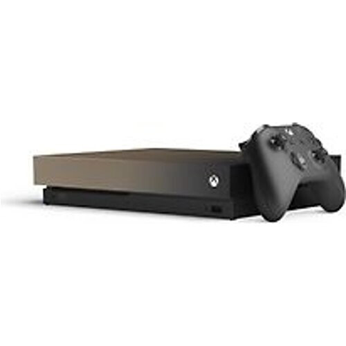 Microsoft Xbox One X 1 TB [Battlefield V Gold Rush Special Edition incl. draadloze controller, zonder spel] goud