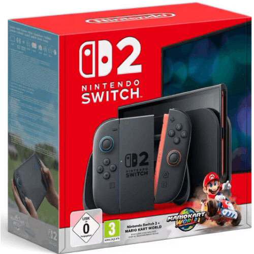 Nintendo Switch 2 - Handheld - 12GB RAM 256GB opslag - Zwart - Downloadcode Mario Kart World