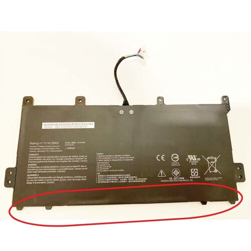 Notebook battery for Asus Chromebook C423NA C523NA series C21N1808 7.7V 38Wh