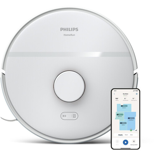 Philips HomeRun 2000-serie XU2000/25 - Zuig- en Dweilrobot - 6000 Pa zuigkracht - Slimme LDS-navigatie