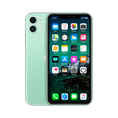 Refurbished iPhone 11 64 GB Groen Als nieuw + Nieuwe batterij