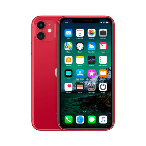 Refurbished iPhone 11 64 GB Rood Als nieuw + Nieuwe batterij