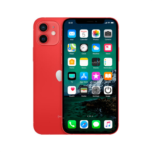 Refurbished iPhone 12 128 GB Rood Als nieuw + Nieuwe batterij