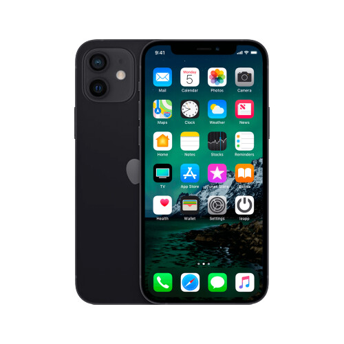 Refurbished iPhone 12 256 GB Zwart Gebruikt