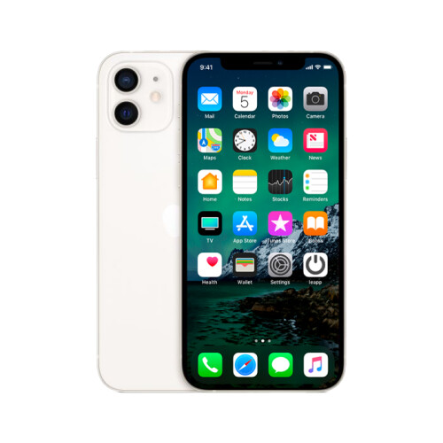 Refurbished iPhone 12 64 GB Wit Als nieuw + Nieuwe batterij