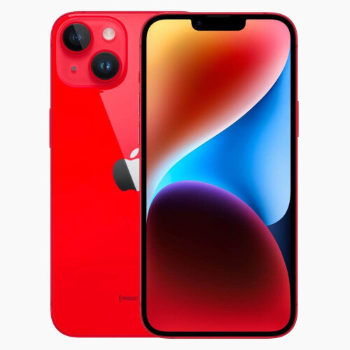 Refurbished iPhone 14 128 GB Rood Als nieuw + Nieuwe batterij