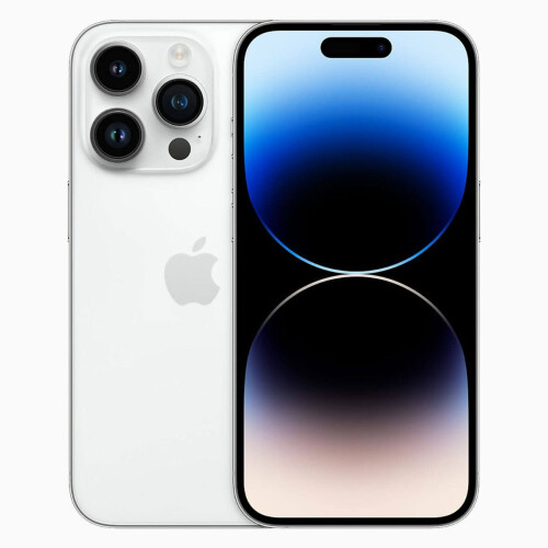 Refurbished iPhone 14 Pro Max 128 GB Zilver Als nieuw + Nieuwe batterij