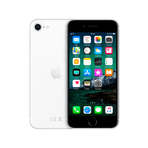 Refurbished iPhone SE 2020 128 GB Wit Als nieuw + Nieuwe batterij
