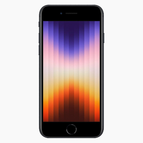 Refurbished iPhone SE 2022 64 GB Zwart Als nieuw + Nieuwe batterij
