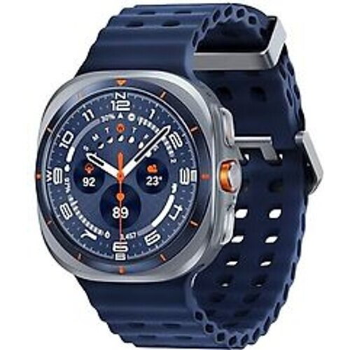 Samsung Galaxy Watch Ultra (2025) 47 mm kast van titanium op titanium blauw Marine Band blauw [wifi + cellular]