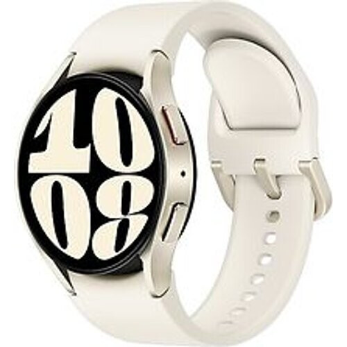 Samsung Galaxy Watch6 40 mm aluminium kast goud op sportbandje S/M cream [wifi]