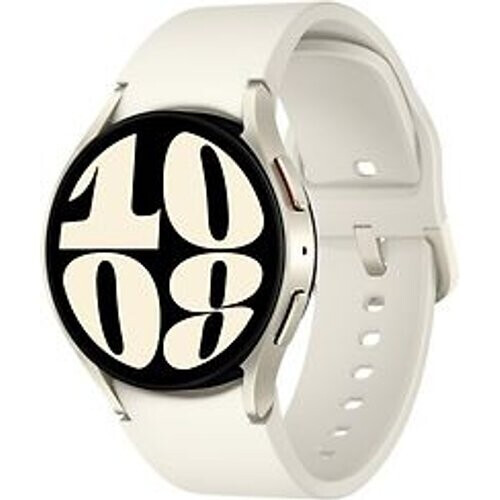 Samsung Galaxy Watch6 40 mm aluminium kast goud op sportbandje S/M cream [wifi +4G]
