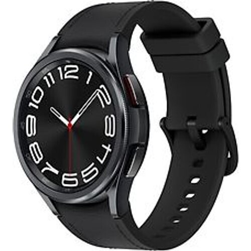 Samsung Galaxy Watch6 Classic 43 mm roestvrij staal kast black op leren bandje S/M graphite [wifi]