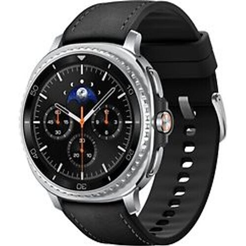 Samsung Galaxy Watch8 Classic 46 mm aluminium kast black op Hybrid Band black [Wi-Fi + 4G]