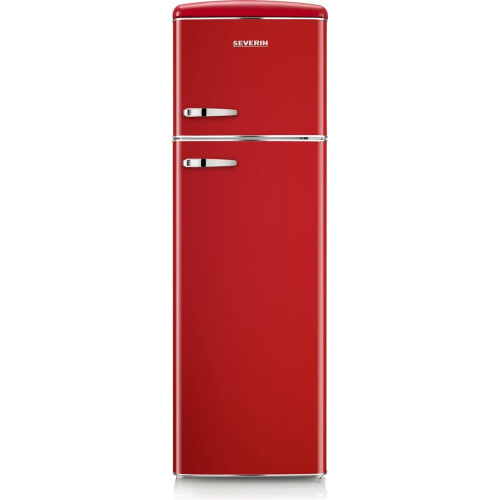 Severin RKG 8983 - Retro Koelvriescombinatie - 206 liter - Rood - Energieklasse D