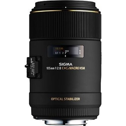 Sigma 105 mm F2.8 DG EX HSM OS Macro 62 mm filter (geschikt voor Canon EF) zwart