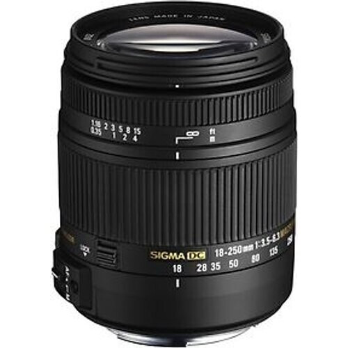 Sigma 18-250 mm F3.5-6.3 DC HSM Macro 62 mm filter (geschikt voor Sony A-mount) zwart