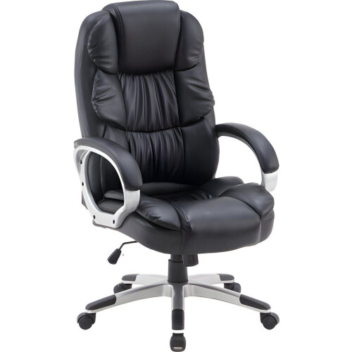 Stane Ergonomische Bureaustoel - Gaming Stoel - Hoogwaardige PU Leer - Zwart