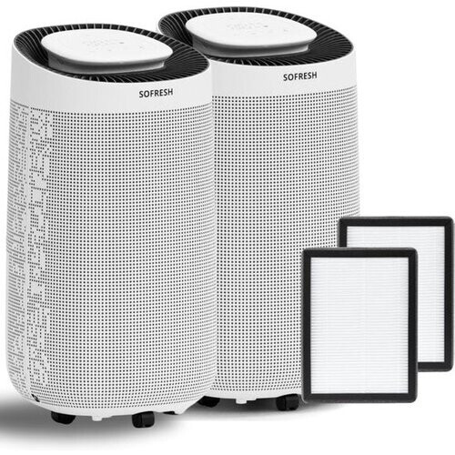 Tweedekans 2x Sofresh Luchtontvochtiger & Luchtreiniger in 1 - Ruimtes tot 40m² – Ontvochtigt 16L Per Dag – App Bediening - HEPA Filter - Fluisterstil - Wit