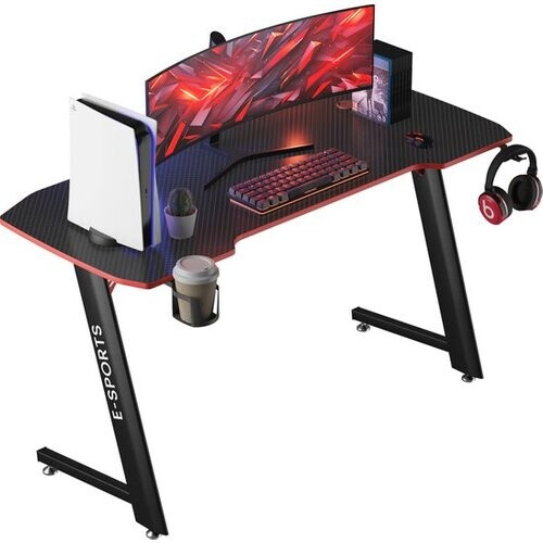 Tweedekans Avalo Gaming Bureau - 140x60x75 CM - Game Desk - Tafel - Zwart