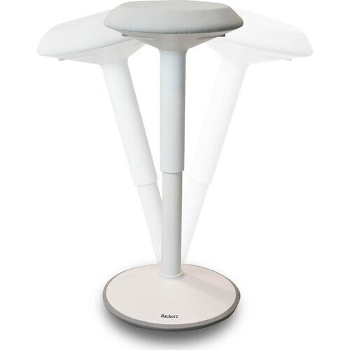 Tweedekans Bckz Wiebelkruk Wit | Hoogte 40-60cm | Balanskruk | Zit-sta kruk | Ergonomische bureaustoel | zadelkruk