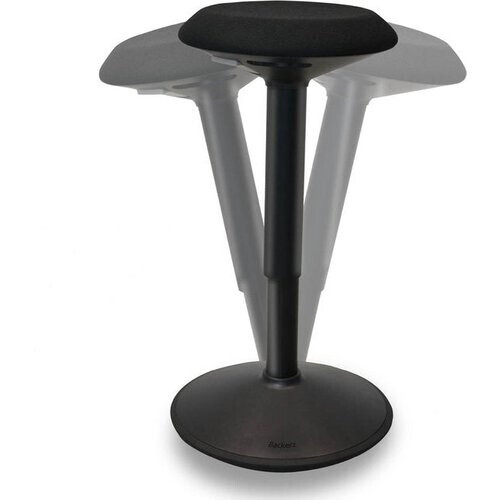 Tweedekans Bckz Wiebelkruk Zwart | Hoogte 40-60cm | Balanskruk | Zit-sta kruk | Ergonomische bureaustoel | zadelkruk
