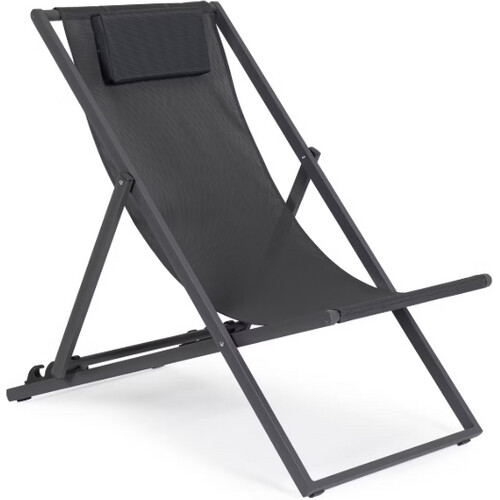 Tweedekans Bizzotto Ligstoel Taylor 65 x 200 x 102 - 42,5 cm | Dark Grey