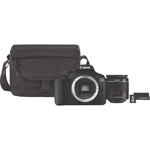 Tweedekans Canon 2000D, 18-55, Tas, 16GB