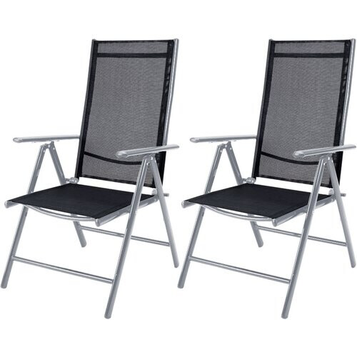 Tweedekans Casaria - Aluminium Tuinstoel 2 stuks Inklapbaar - Zilver