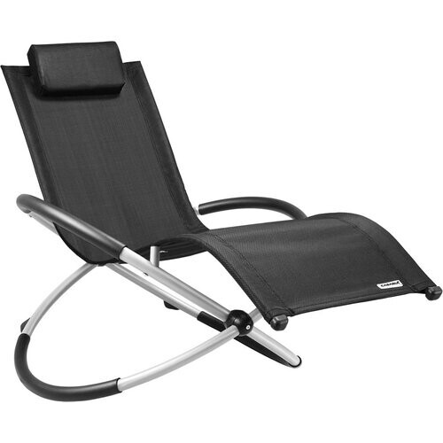 Tweedekans Casaria Ligstoel Napels – Ergonomisch Inklapbaar – Polyester Zwart