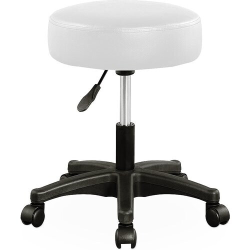 Tweedekans Casaria Verstelbare Draaikruk - 46/60cm Zithoogte – 1 Stuks Wit