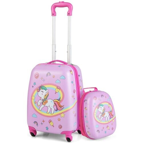 Tweedekans Coast 2-Delige Reisset voor Kinderen - Rolkoffer en Rugzak - Roze