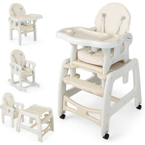 Tweedekans Coast 3 in 1 babystoel Hoge stoel & eetstoel & kinderzitje Groep 62 x 51 x 104 cm Beige