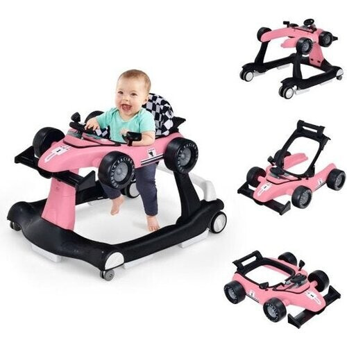 Tweedekans Coast 4-in-1 Looprek – Opvouwbaar – Verstelbare Hoogte & Snelheid – Met Muziek & Licht – 6-18 Maanden – Roze