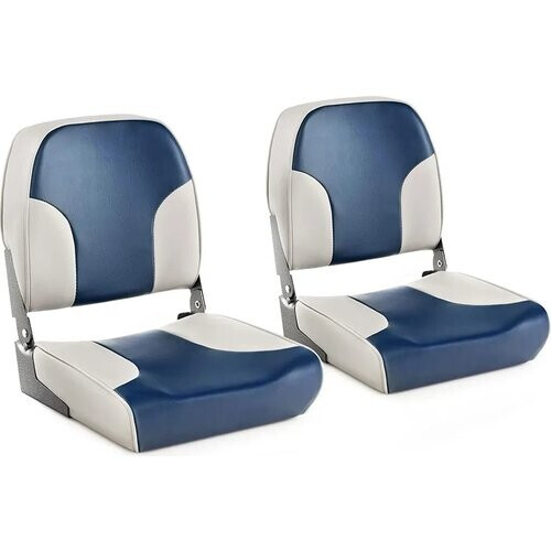 Tweedekans Coast Bootstoelen – Set van 2 – Opvouwbaar – Lage Rugleuning – Blauw