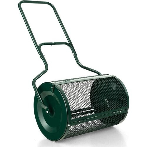 Tweedekans Coast Compostverspreider met Handgreep - 75L Inhoud - 68 x 41 x 123 cm - Metaal - Groen