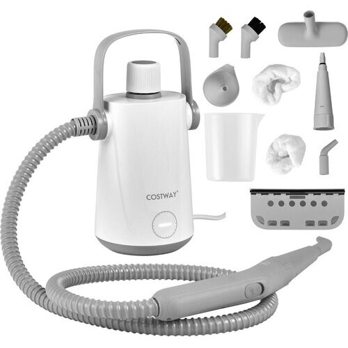 Tweedekans Coast Handstoomreiniger - 1000W - 300ml - Incl. 10 Accessoires - Grijs/ Wit