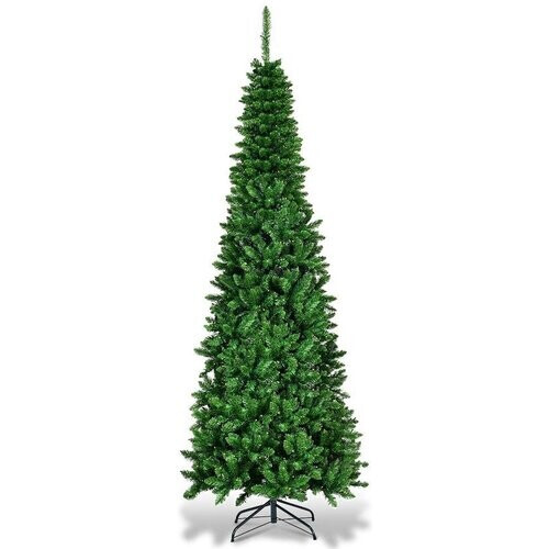 Tweedekans Coast Kerstboom Potloodvormig MET Warm Witte LED-Verlichting En Metalen Voet & - 200cm