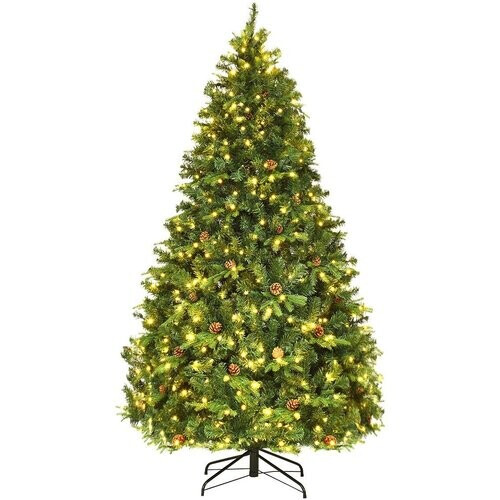 Tweedekans Coast Kunstkerstboom - LED -Verlichting - Incl. metalen voet - H 225 cm - 925 takken - Groen