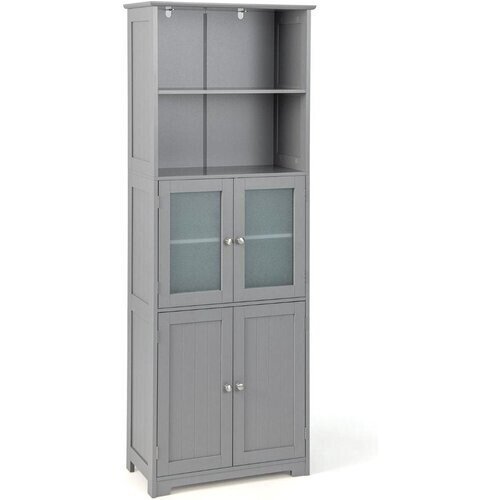 Tweedekans Coast Opbergkast vrijstaand - 2 Kasten + 2 planken - 60 x 30 x 163 cm - Grijs