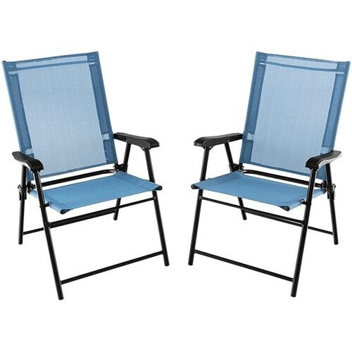 Tweedekans Coast Opvouwbare Stoel - 2 Stuks - 65 x 60 x 93 cm - Max. 150Kg. - Blauw