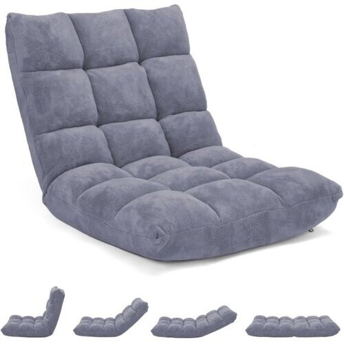 Tweedekans Coast Vloerstoel – Opvouwbaar – Tatami Stijl – 50 x 60 x 55 cm – Grijs
