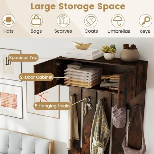 Tweedekans Coast Wandgarderobe - Wandgemonteerd - Opbergkast - Ruimtebesparend - Multifunctioneel