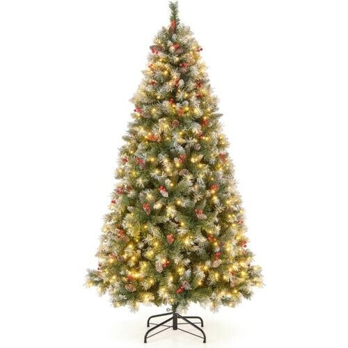 Tweedekans Cost - Kunstkerstboom met Verlichting - 420 Ledlampen - Wit/Groen - 195x106 cm